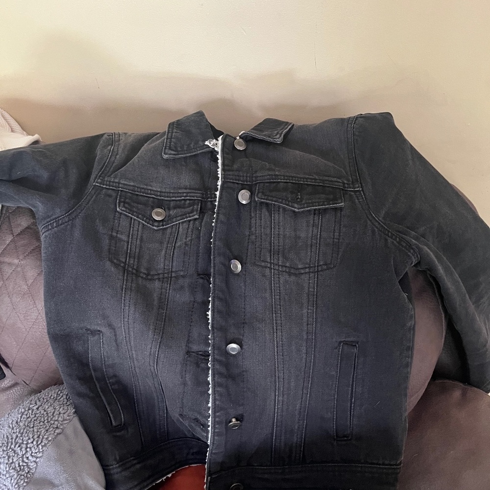 Black denim jacket